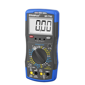 ดิจิตอลมัลติมิเตอร์พร้อมการทดสอบตัวเหนี่ยวนำ holdpeak hp-770c